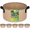 Ipower 15-Gallon Fabric Aeration Pots Container with Strap Handles GLGROWBAG15X5